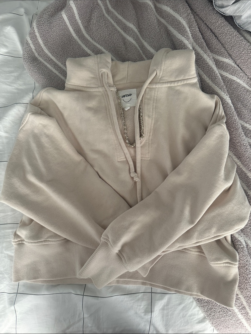 aerie beaded terry hoodie